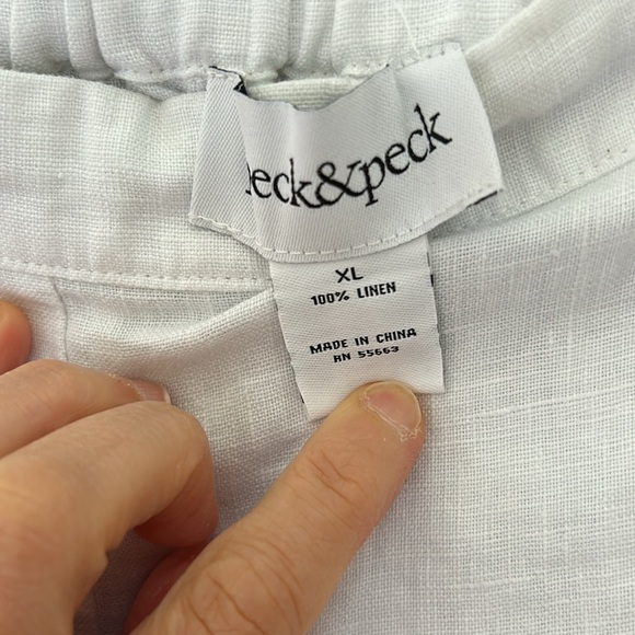 Peck and Peck linen pants with pockets on the sides size XL - Picture 3 of 4
